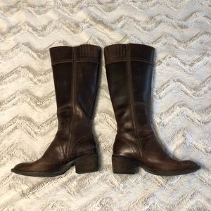 Born Tall Leather Riding Boots Wine 8